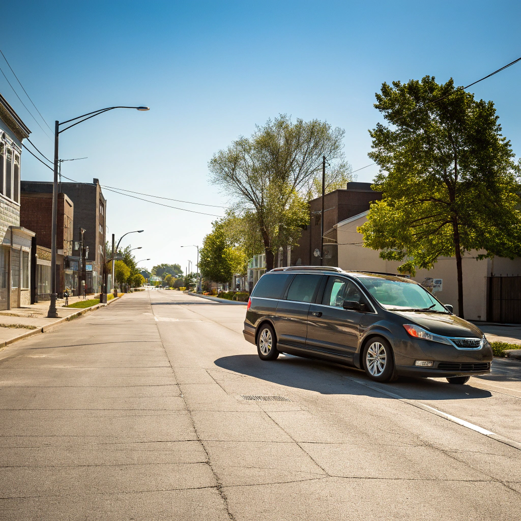 family-minivan-standing-on-sunny-empty-canadian-ci