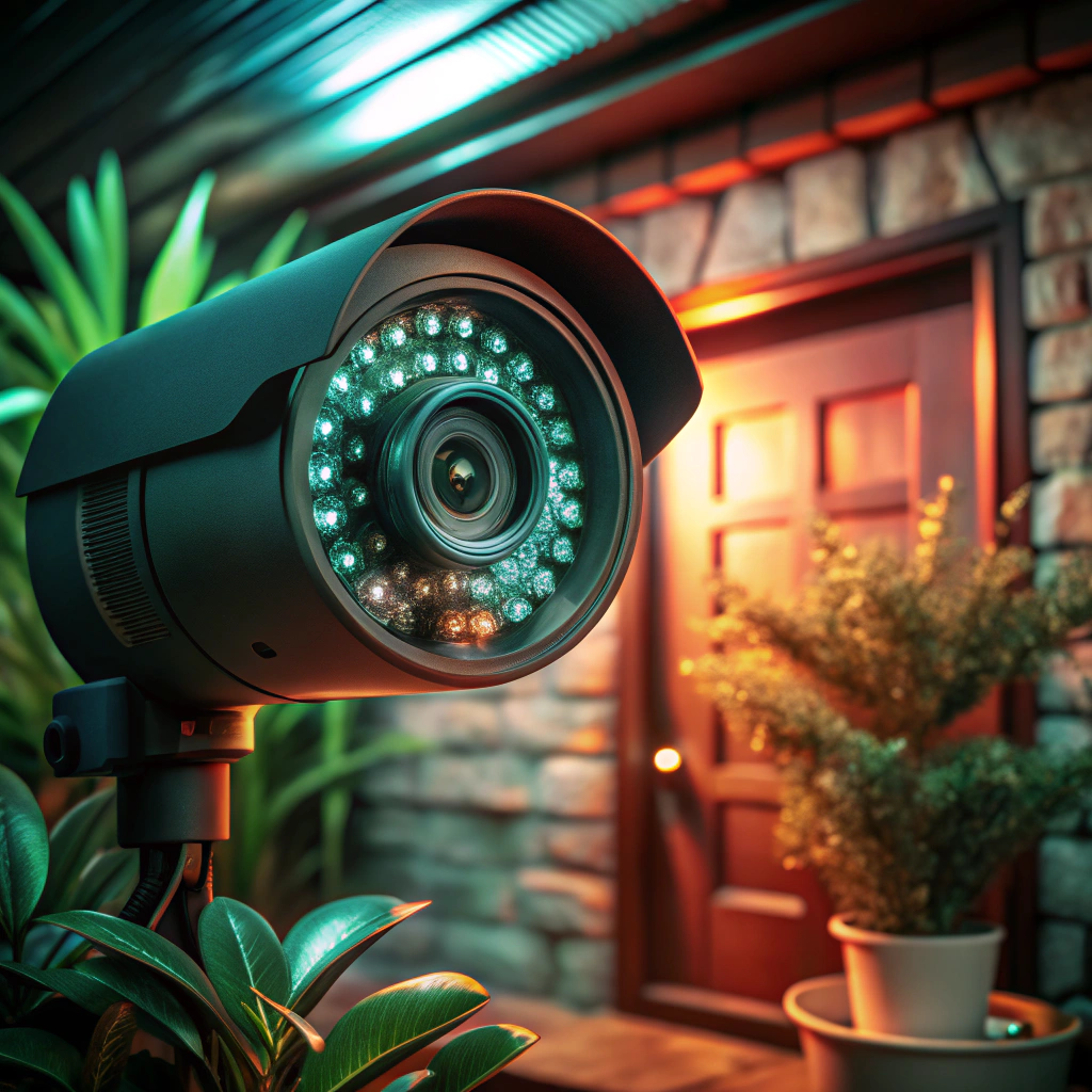 house-security-video-camera-in-action