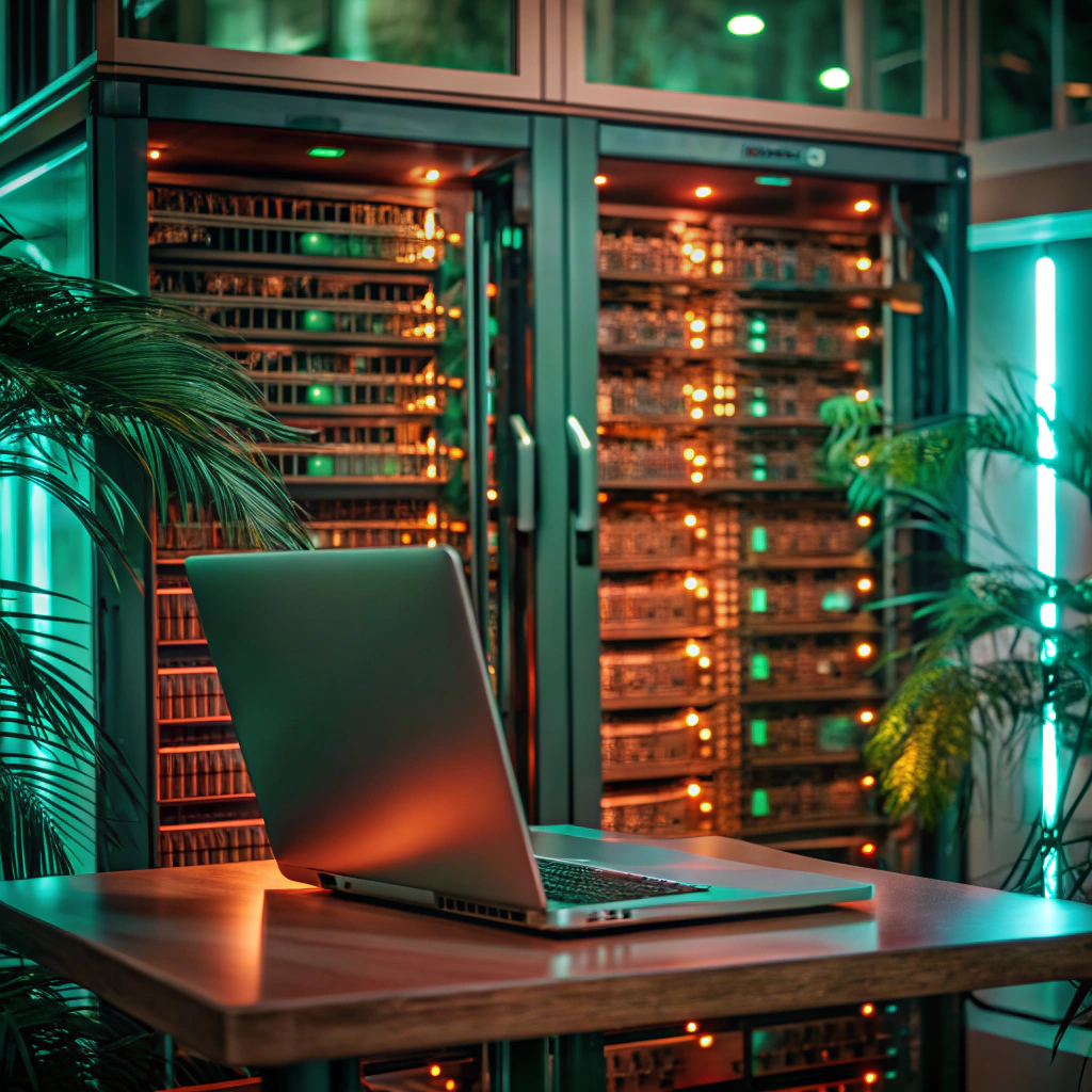 industrial-servers-cluster–with-laptop-in-office-